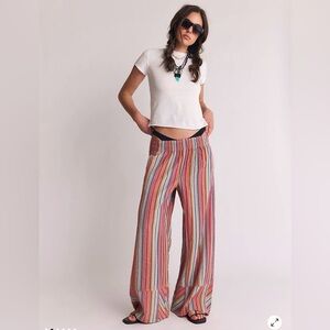 Free People Day’s End Striped Pants, size M